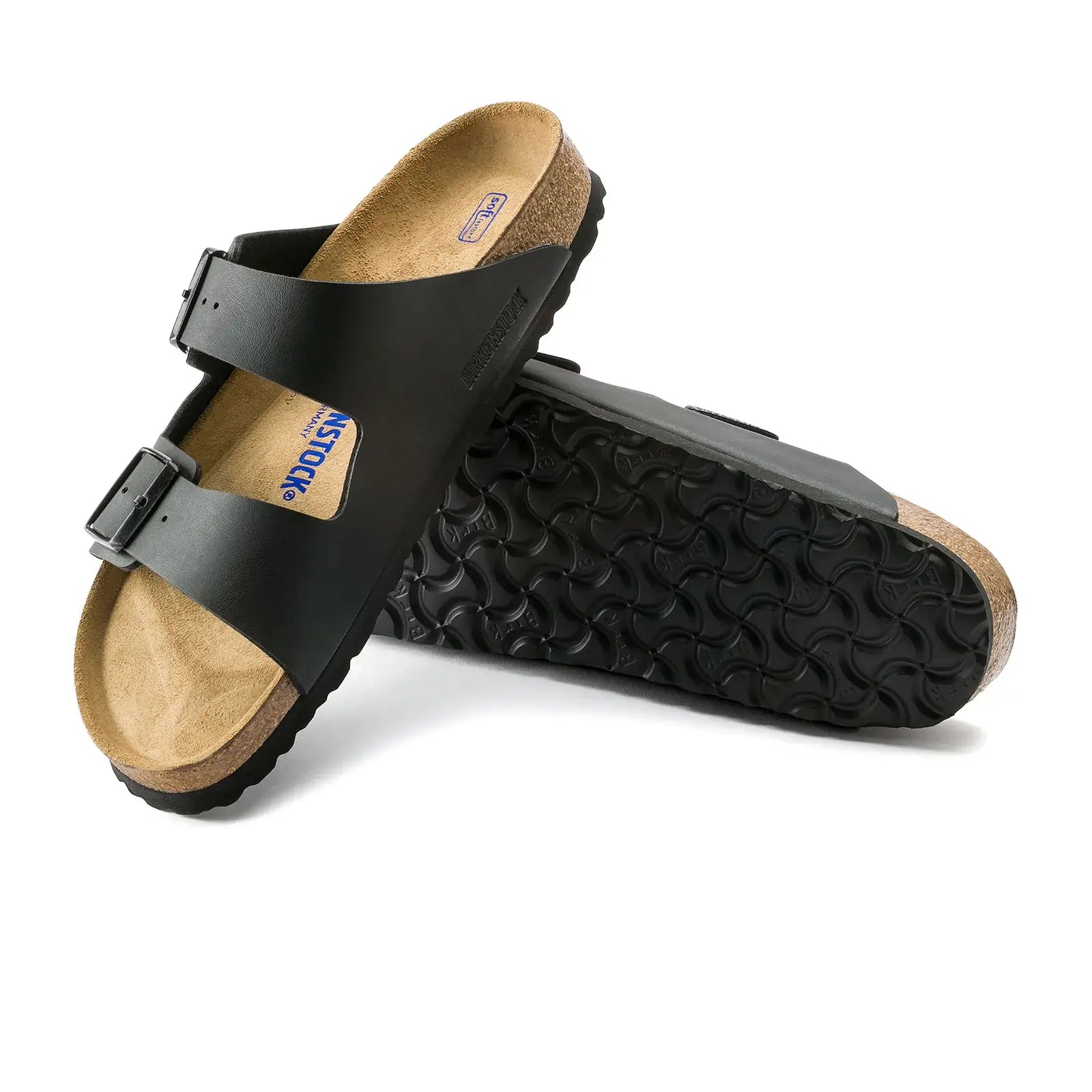 Birkenstock, Birkenstock Arizona Birko-Flor Soft Footbed Narrow Slide Sandal (Donna) - Nero