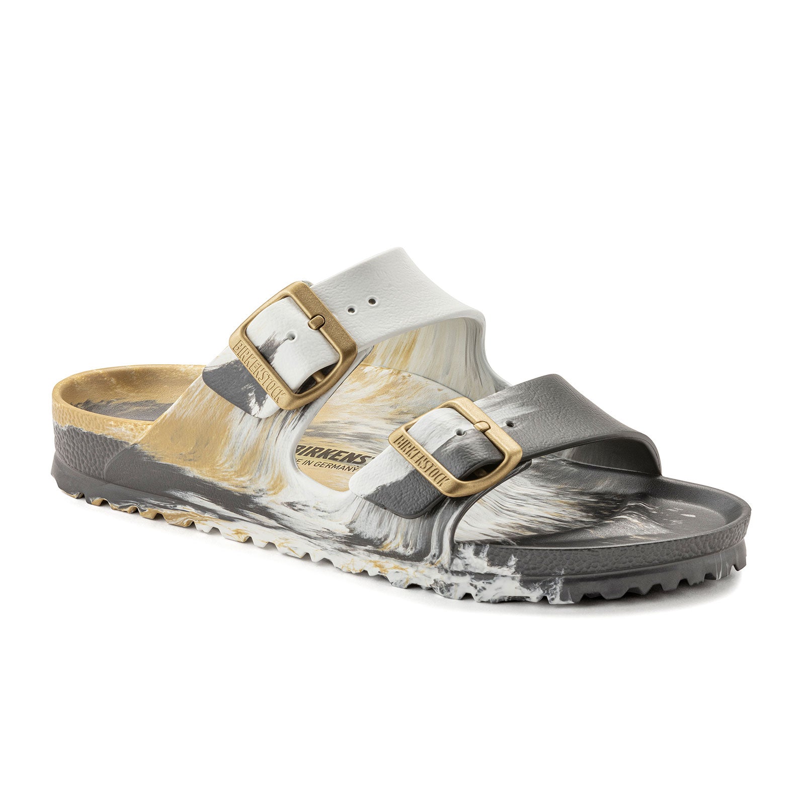 Birkenstock, Birkenstock Arizona EVA Slide Sandal (Uomo) - Multi Metallic Gold