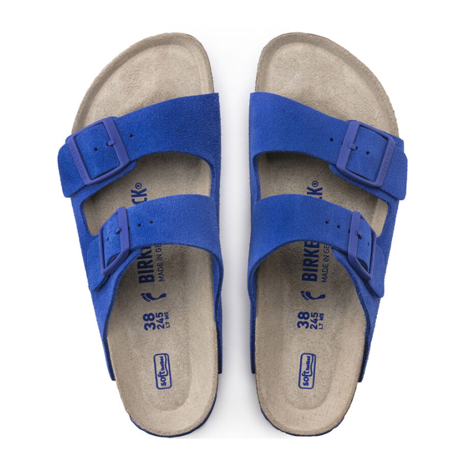 Birkenstock, Birkenstock Arizona Soft Footbed Narrow Slide Sandal (Donna) - Ultra Blue