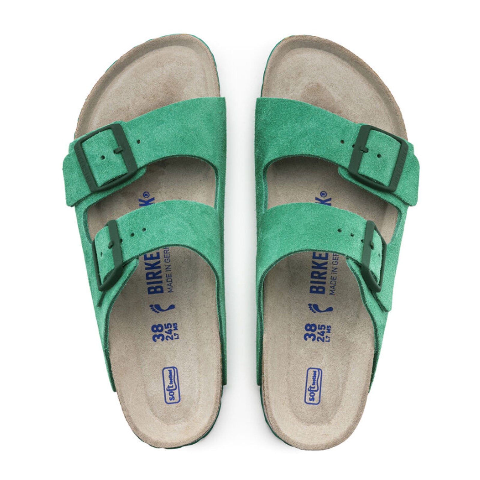 Birkenstock, Birkenstock Arizona Soft Footbed Narrow Slide Sandal (Donna) - Verde scuro