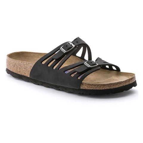 Birkenstock, Birkenstock Granada Soft Footbed Slide Sandal (Donna) - Nero