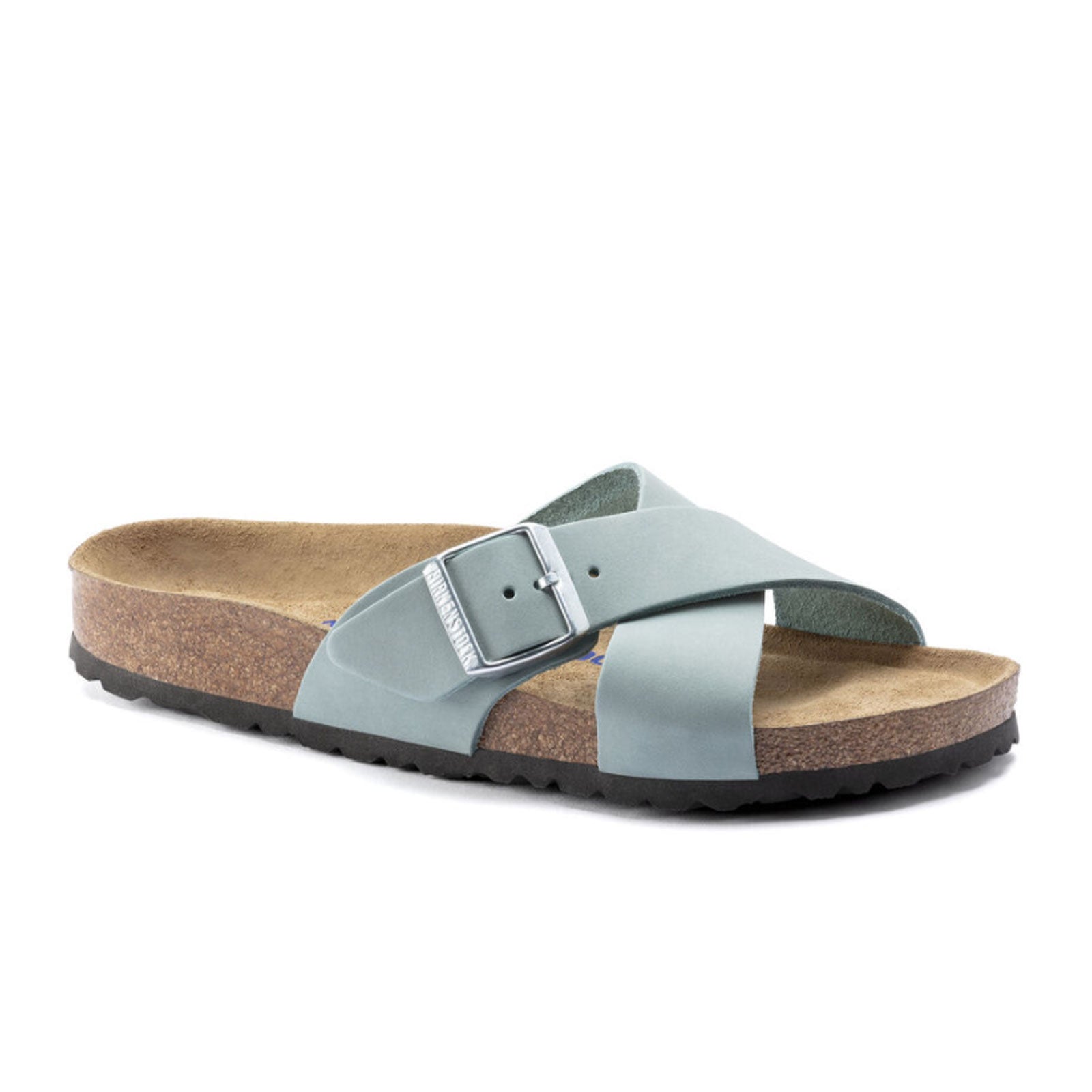 Birkenstock, Birkenstock Siena Soft Footbed Narrow Slide Sandal (Donna) - Faded Aqua